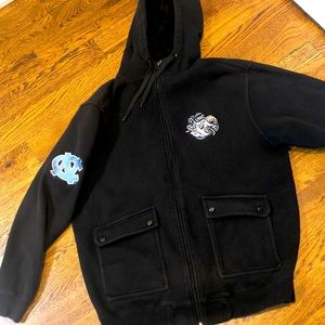 Large black heavy weight UNC sweatshirt.